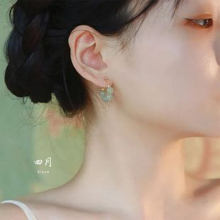 「青青子衿」温柔气质耳夹无耳洞女蚊香盘古风耳环中国风耳饰耳钉