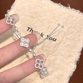 富家千金手链幸运草2024新款 小众精致贵气手饰 爆款