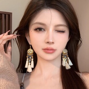 异域民族风流苏耳环女2024新款 耳饰 爆款 波西米亚轻奢个性