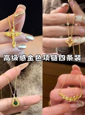 新款红薯爆款权杖飞马金色项链寓意天使翼马当先时尚日常通勤锁骨