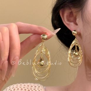 魅力升级~金色独特夸张大耳环高级感耳坠气质巨好看夸张耳饰女