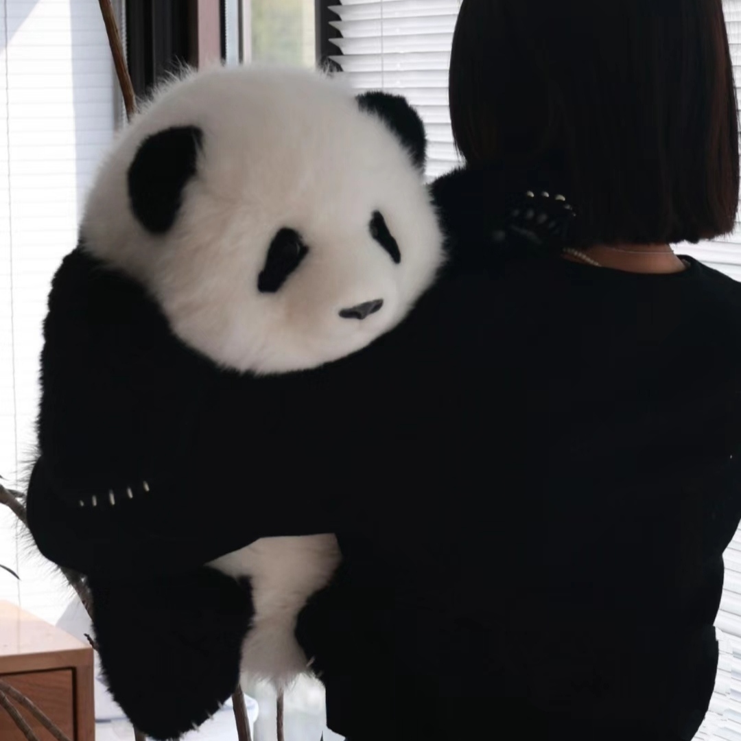 熊猫工厂福宝花花萌兰仿真玩偶公仔乳胶款六一儿童节女友生日礼物