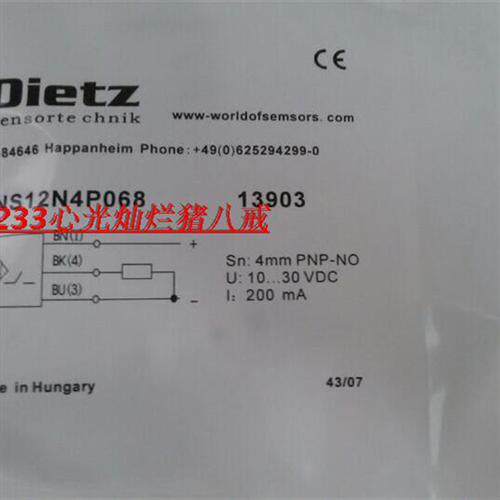 特价供应德国Dietz接近开关INS30N25UC48-M12