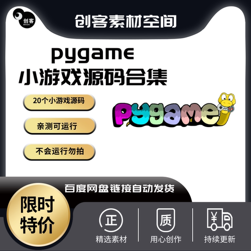 新品爆款20个python编程pygame经典小游戏案例源码全集正常运行