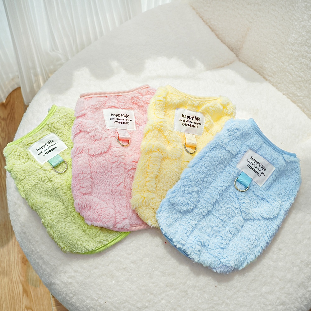 狗狗衣服冬季泰迪比熊博美小型犬宠物秋冬加绒牵引用品狗猫猫咪