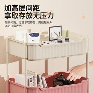 多层小推车置物架落地可移动零食厨房卫生间化妆品简易整理收纳架