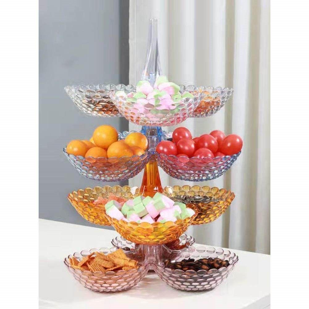 2025网红爆款果盘高级感欧式多层创意客厅茶几家用KTV点心干果盘