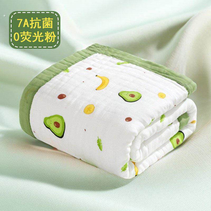 婴儿浴巾纯棉6层超柔软婴儿浴巾新生纱布大尺寸儿童洗澡毛巾盖毯