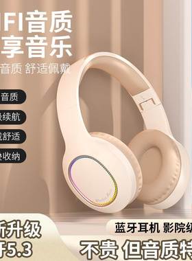 otherM50适用头戴式5.3蓝牙耳机降噪重低音无线折叠耳麦插卡游戏