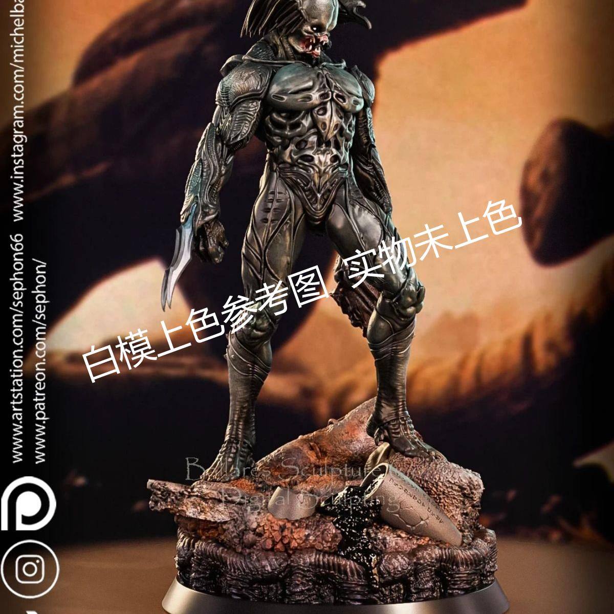 独家gk白模铁血战士3d打印模型白模上色练习雕像高颜值,模玩/动漫/周边/娃圈三坑/桌游,DIY手办/兵人/雕像,淘宝优惠券,粉丝福利购,淘宝优惠卷