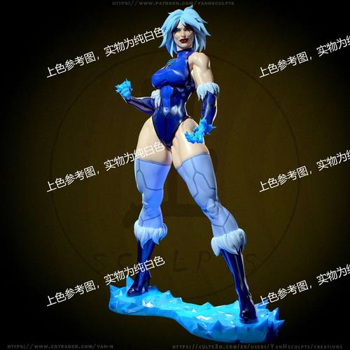 独家gk白模DC漫画 凯特琳·斯诺3d打印模型白模上色练习高颜值