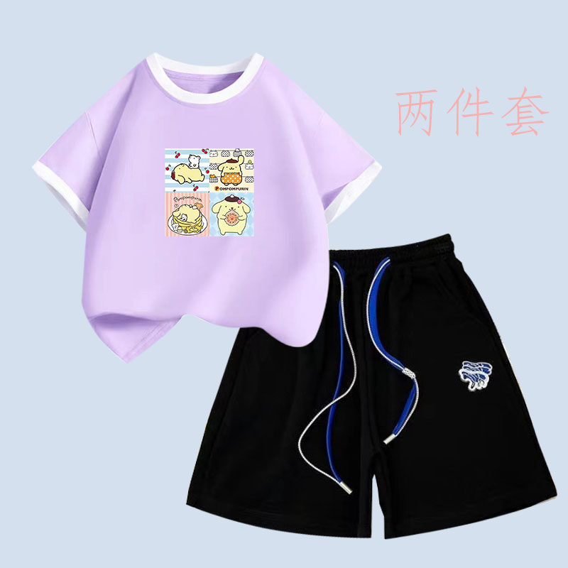 洋气两件套夏季卡通套装