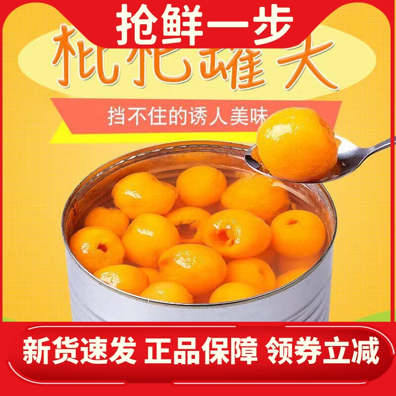 新鲜枇杷罐头3000g大罐装整箱批发糖水水果罐头食品商用6斤水果捞