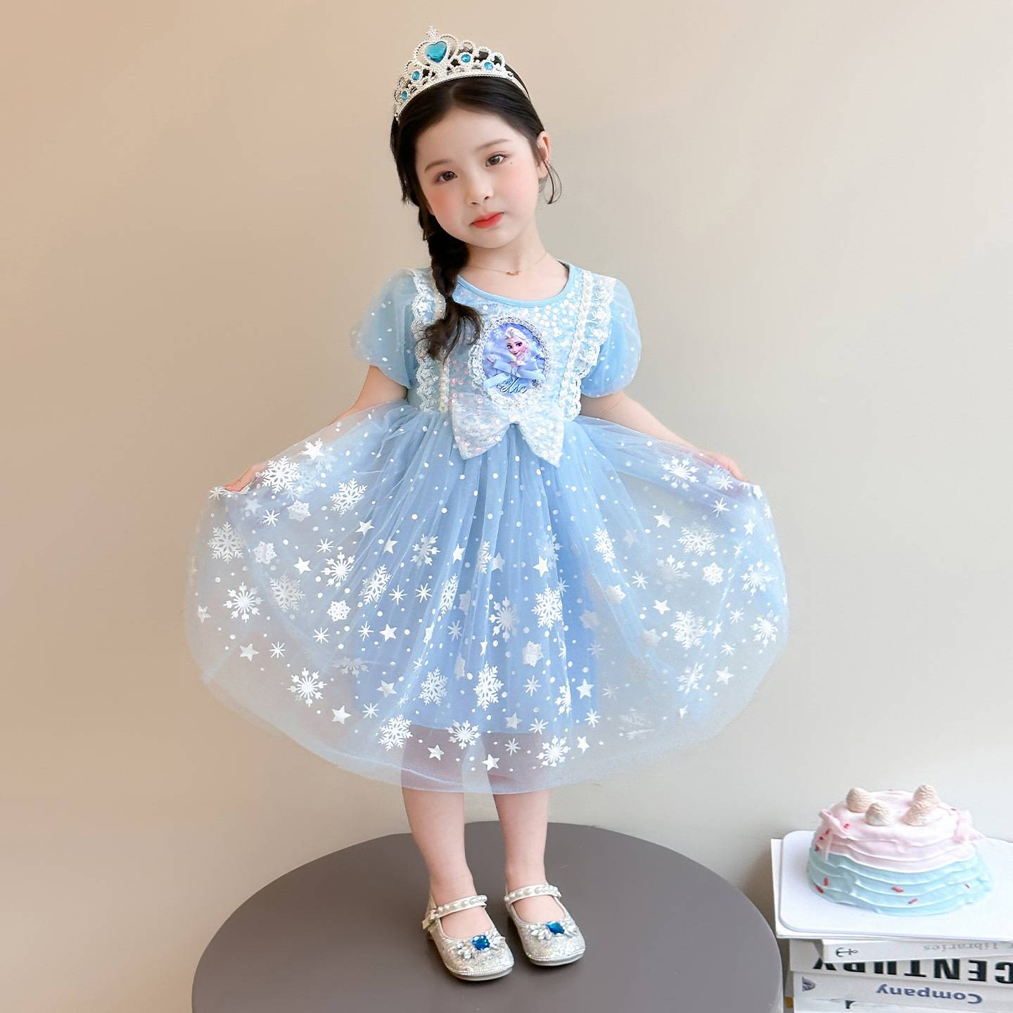 冰雪奇缘儿童公主裙网纱连衣裙