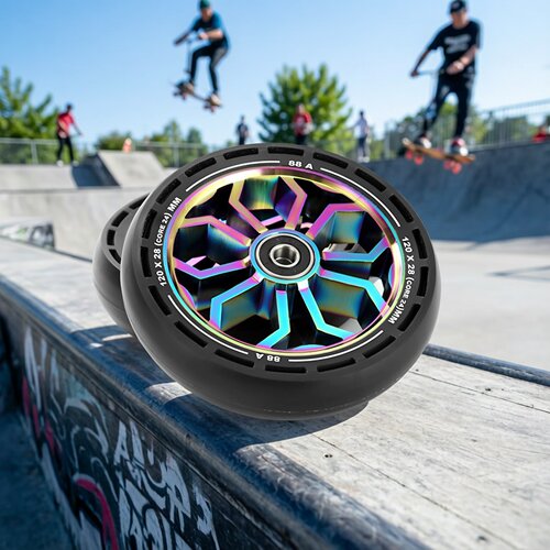 双片轮子Limit120X24mm高弹耐磨