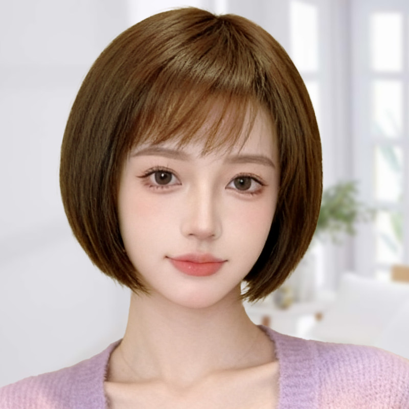假发女全头套妈妈款减龄波波头短发透气内网显瘦日常出行百搭头套