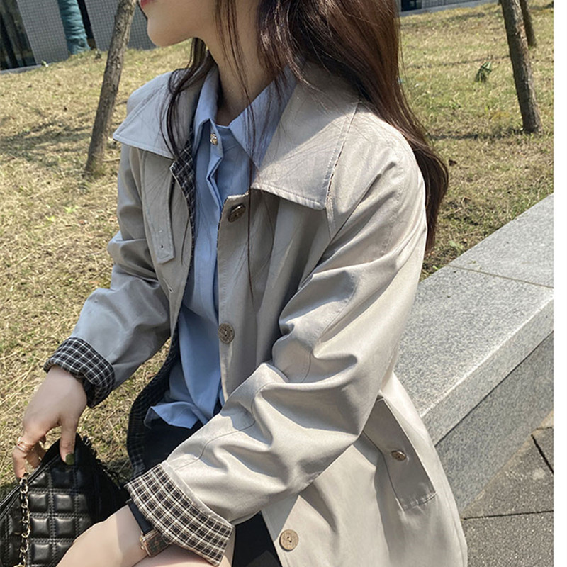 中长款小个子宽松百搭垂感大衣