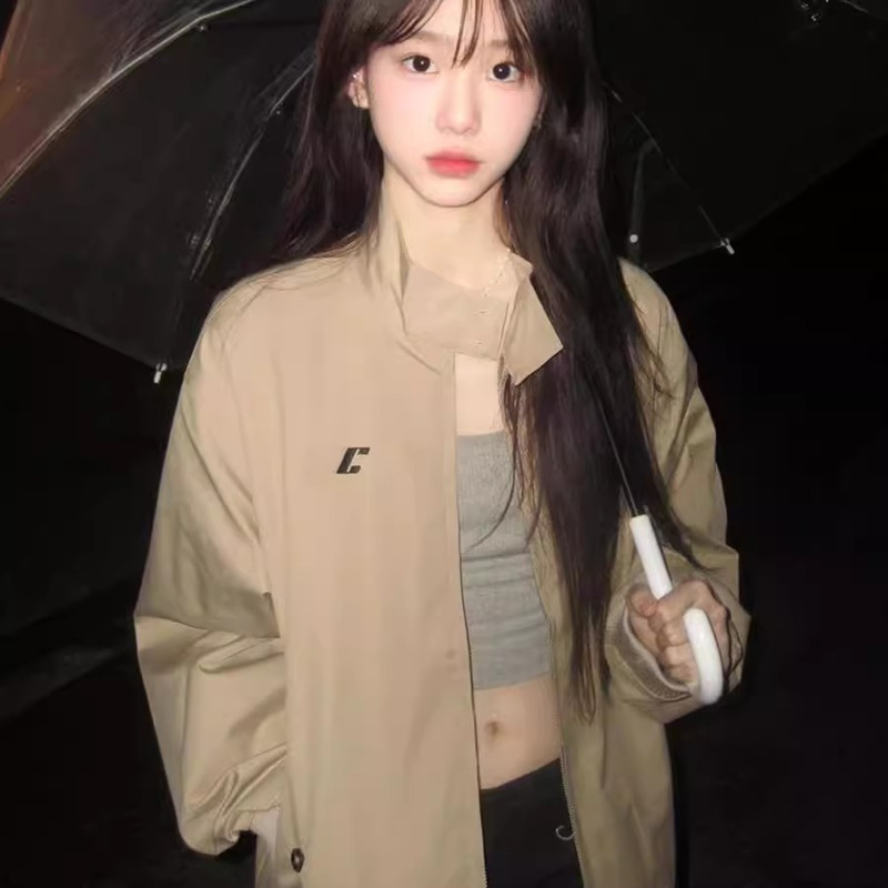 春秋学生立领夹克外套女2024新款
