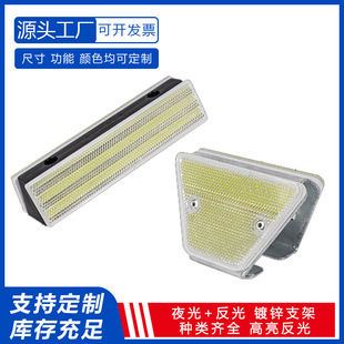 夜光反光轮廓标镀锌双面附着式诱导标护栏高速公路绿色蓄光轮廓标