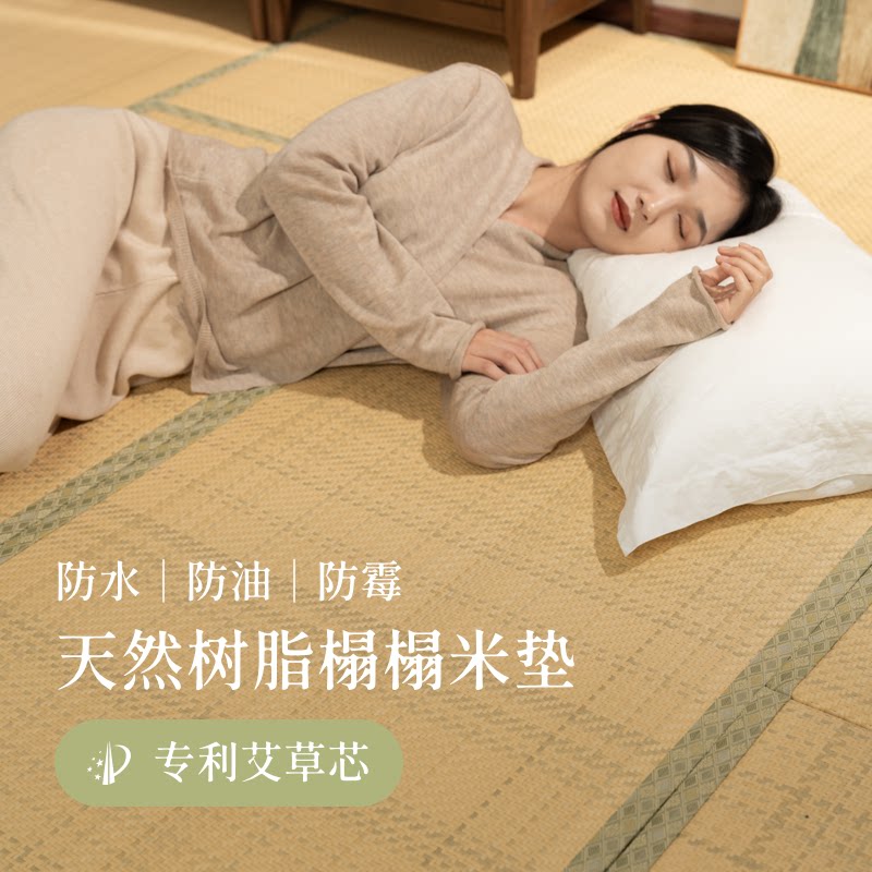 日式高档天然树脂榻榻米垫定制防水电加热艾草椰棕地垫床炕飘窗垫