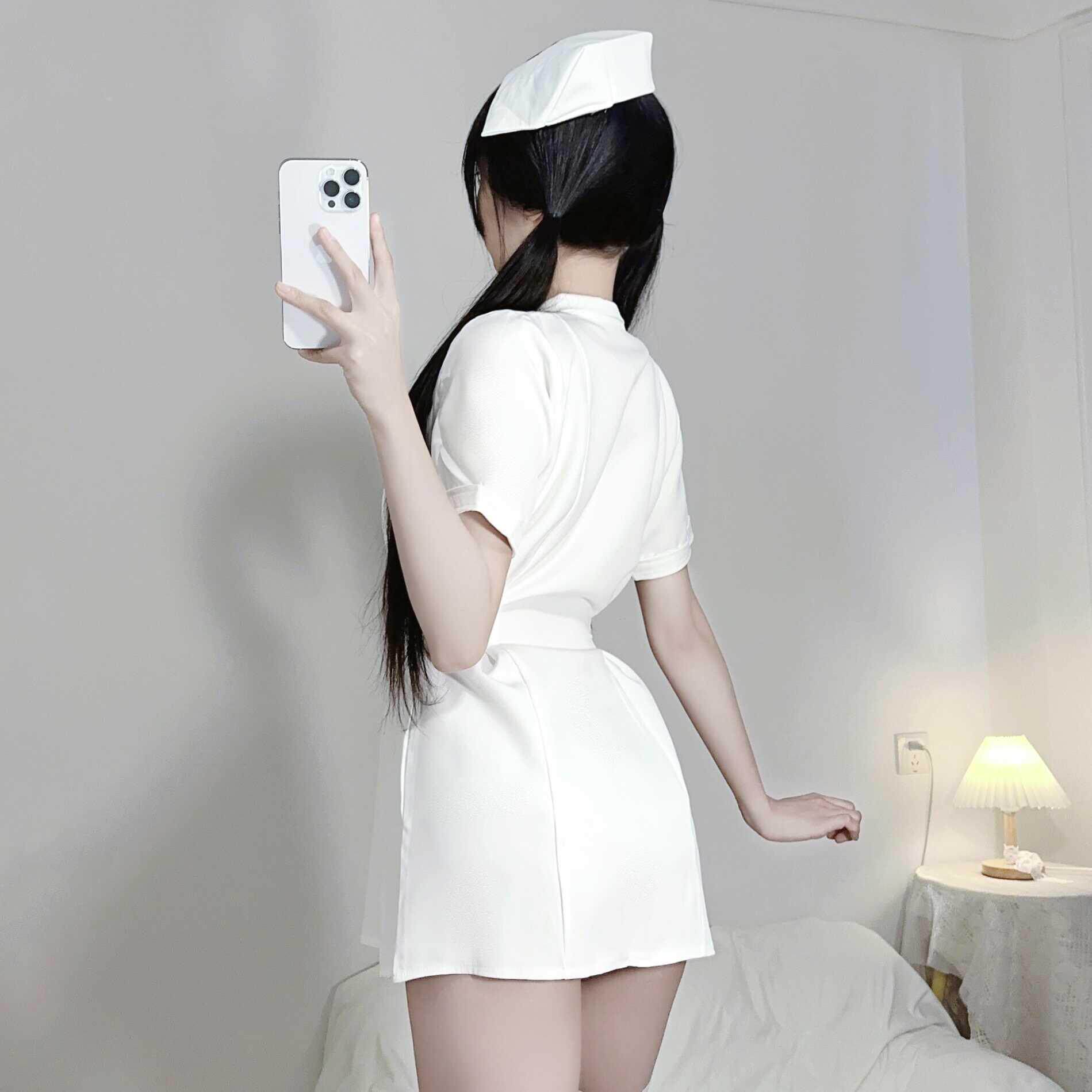护士服cos护士制服纯欲辣妹蝴蝶结睡裙服角色扮演服家居服小个子