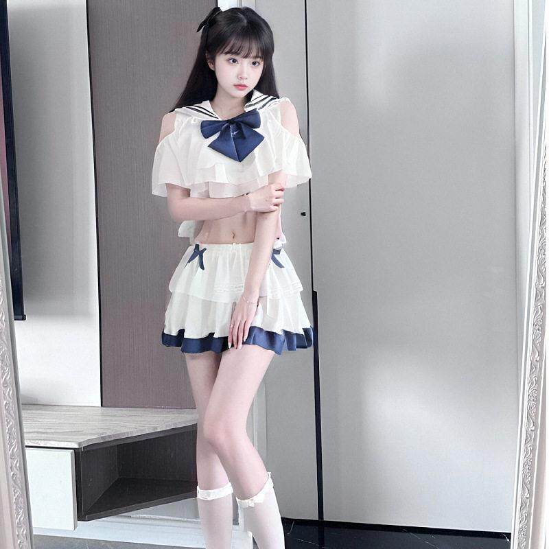 内衣事房高级潮床上擦边装水手服清纯JK制服软妹制服