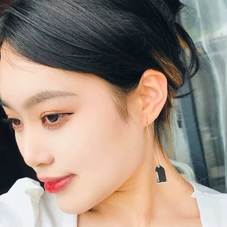 明星同款系列新款标签耳环女设计感潮时尚搭配耳饰小众设计耳环