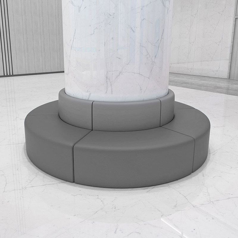幼儿园培训机构商场酒店大厅办公室圆形创意异形围绕柱子沙发组合