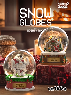 现货MightyJaxx圣诞创意水晶球圣诞雪人飘雪摆件圣诞节礼物梦幻