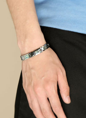 奥斯坦汀钨金彩贝手链男士潮流学生手饰贝壳送男朋友手环情人节礼