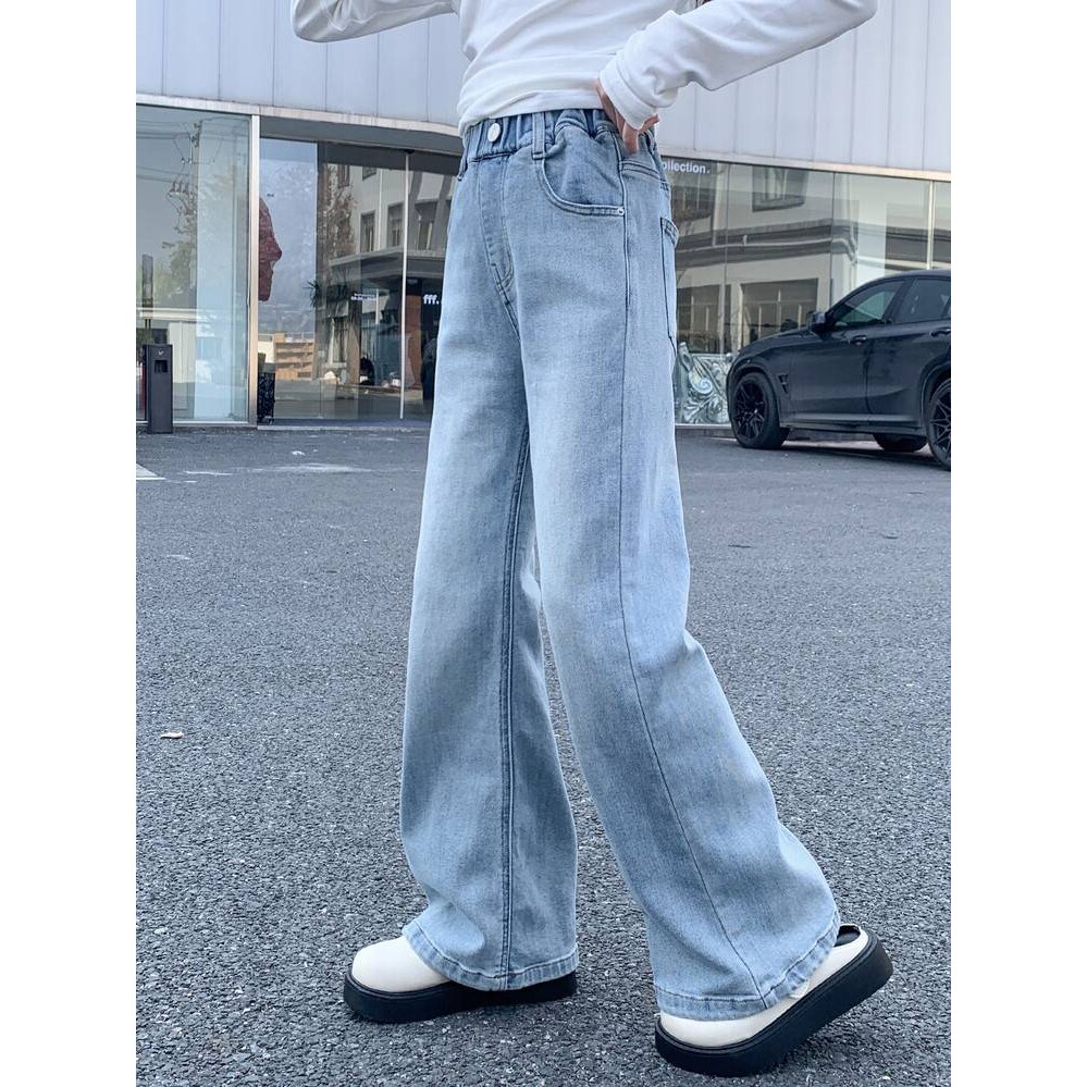 官方品牌女童裤子早春款2026新款洋气童装小女孩春款阔腿裤儿童直