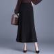 新款 半身裙2026年春季 高腰显 通勤时尚 官方品牌针织亮丝鱼尾裙长款