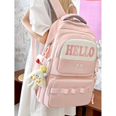 官方品牌韩版 ins新款 高颜值清新字母背包女初高中生简约轻便大容