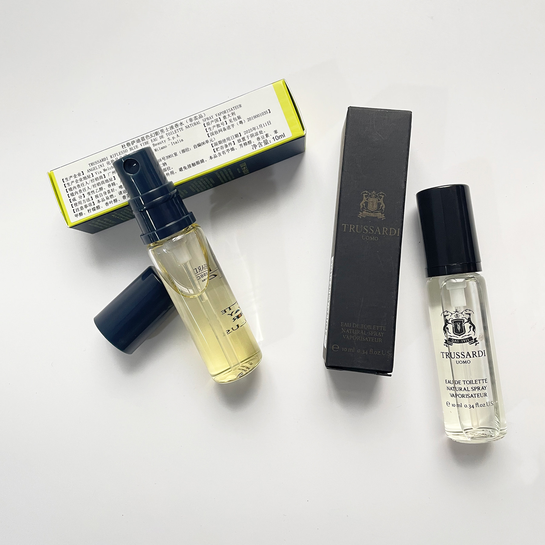 Trussardi杜鲁萨迪风华男士/风华女士 蓝色幻影淡香水小样Q版10ml