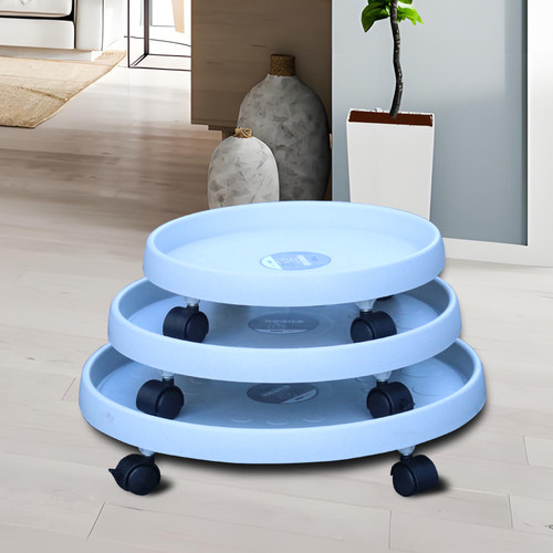 速发圆点移动托盘花塑垫底接料花托带滚轮向轮花盘防漏水盆水垫子