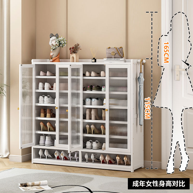 速发房木鱼Y 白色鞋架子家用简口多层门易宿舍金入户门外鞋柜