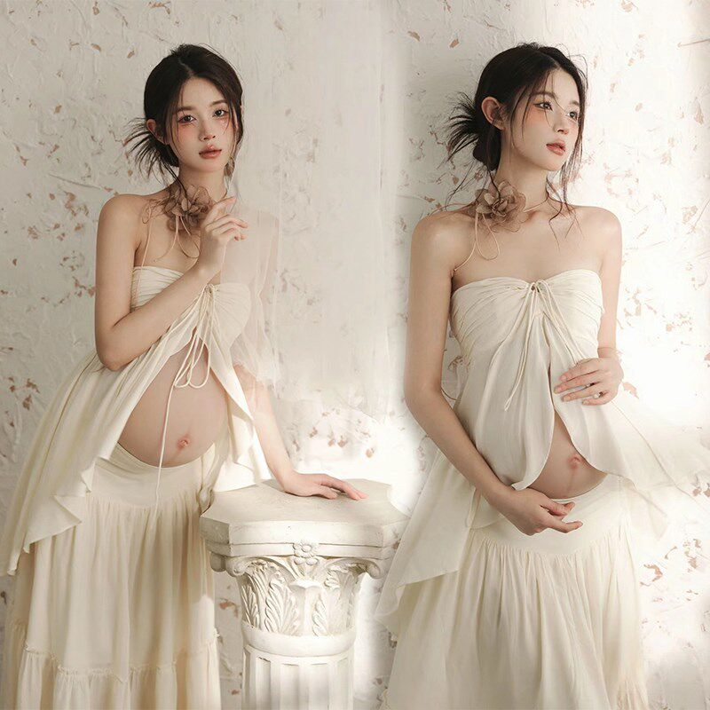速发新款影楼孕妇清服装大日韩系小照新画报风孕妈咪夏肚照衣服在