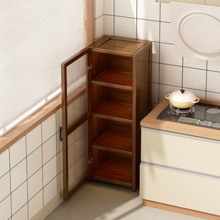 速发夹缝餐水柜柜墙一体厨房橱柜边柜家用置物柜窄靠储物柜茶边收