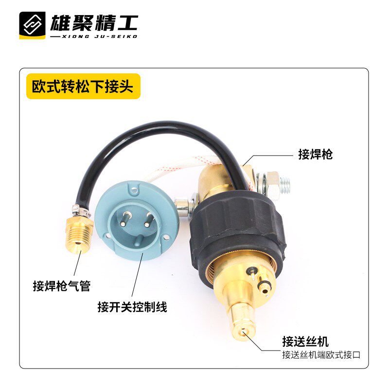 速发气保焊枪转换头欧式转接头 送丝机转换欧式转接二保配件