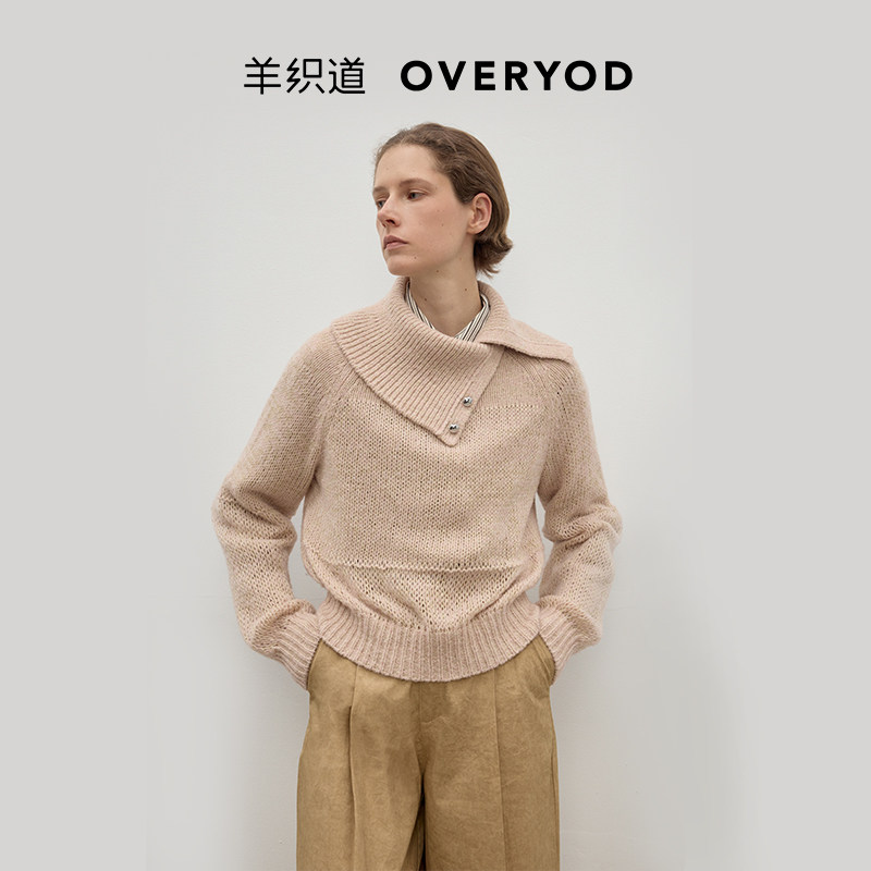 圆舞曲交叠斜翻领套头上衣图片