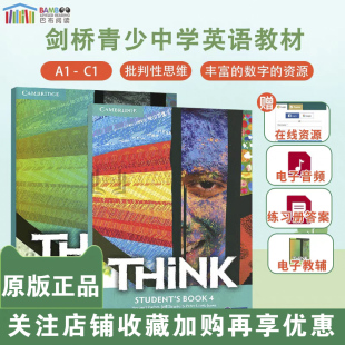 巴布阅读 4级别 原版 中学青少Think进口原版 初级中学英语考试教辅外语综合书籍 进口剑桥英语初中版