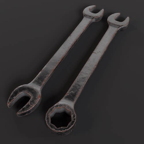 扳手STL模型3D打印OBJ格式GLB成品5518