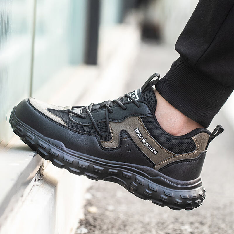 始续劳保鞋男工作鞋塑钢头软底男防砸防刺透气钢板轻便电工绝缘鞋