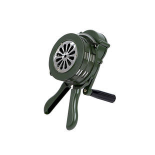 鲲程应急手摇报警器固定式高分贝便携手动警报器救援呼喊器绿色