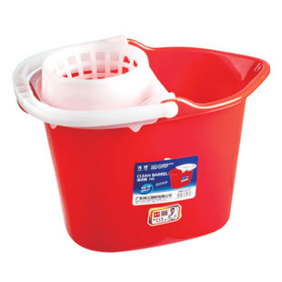 珠塑（ZHUSH）塑料地拖桶加厚耐用挤水桶简易手动拖把桶1237珠江