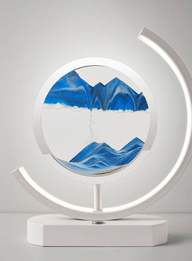 贝汉美（BHM）创意解压沙漏流沙画台灯摆件客厅3D办公室桌面装饰