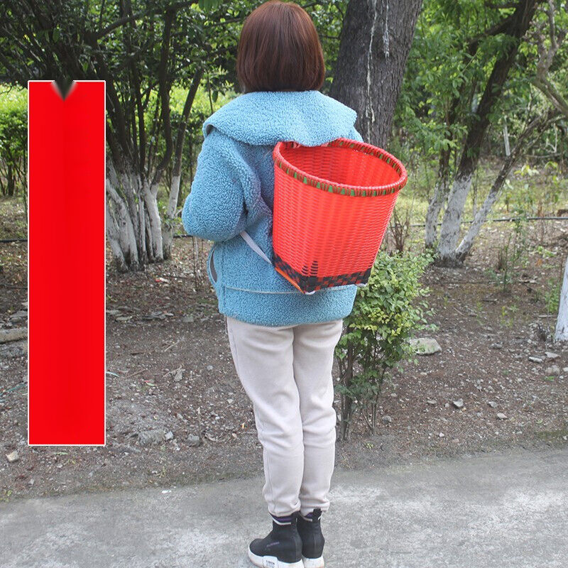 背篓竹编背篼农家用买菜塑料大号筐手工编织道具背箩筐篓装水桶舞