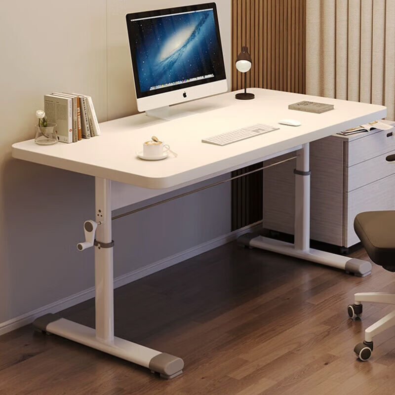 卓博电脑桌升降书桌学习写字桌简易小桌子BZ07白色80*60cm