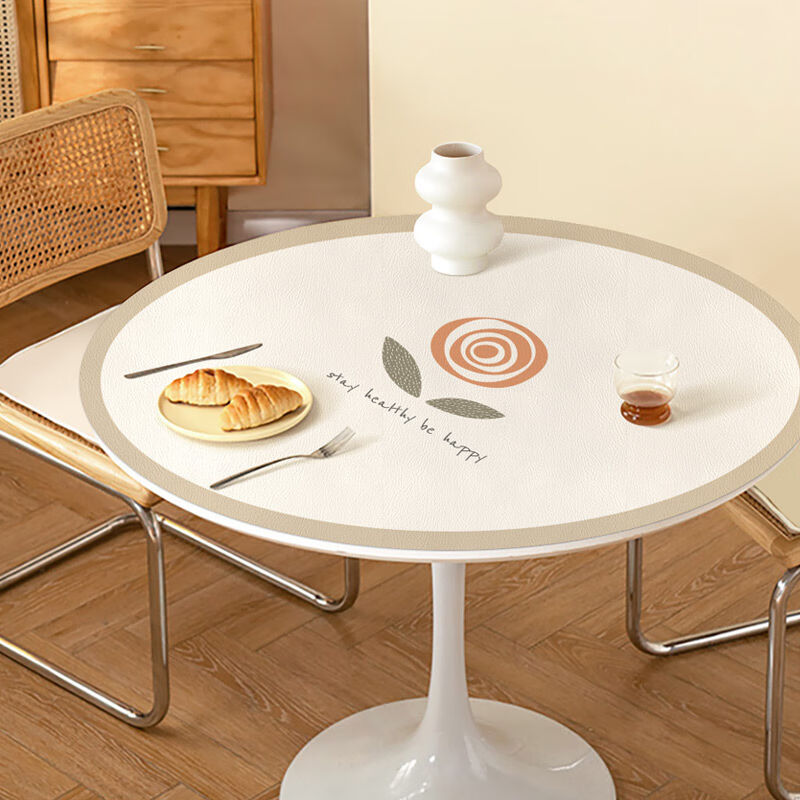 简约茶几桌布防水防油免洗防烫PVC桌面皮革餐桌垫家用圆桌台布暖