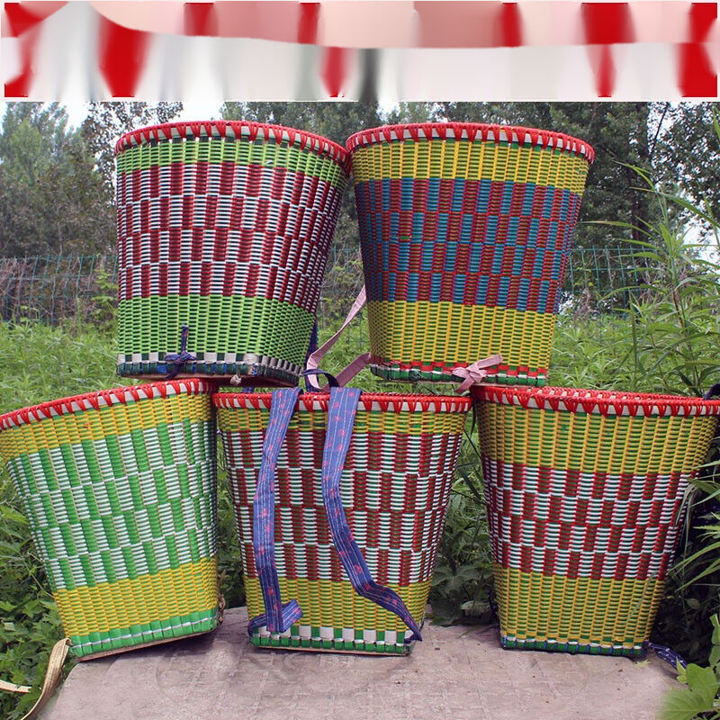 背篓竹编背篼农家用买菜塑料大号筐手工编织道具背箩筐篓装水桶舞